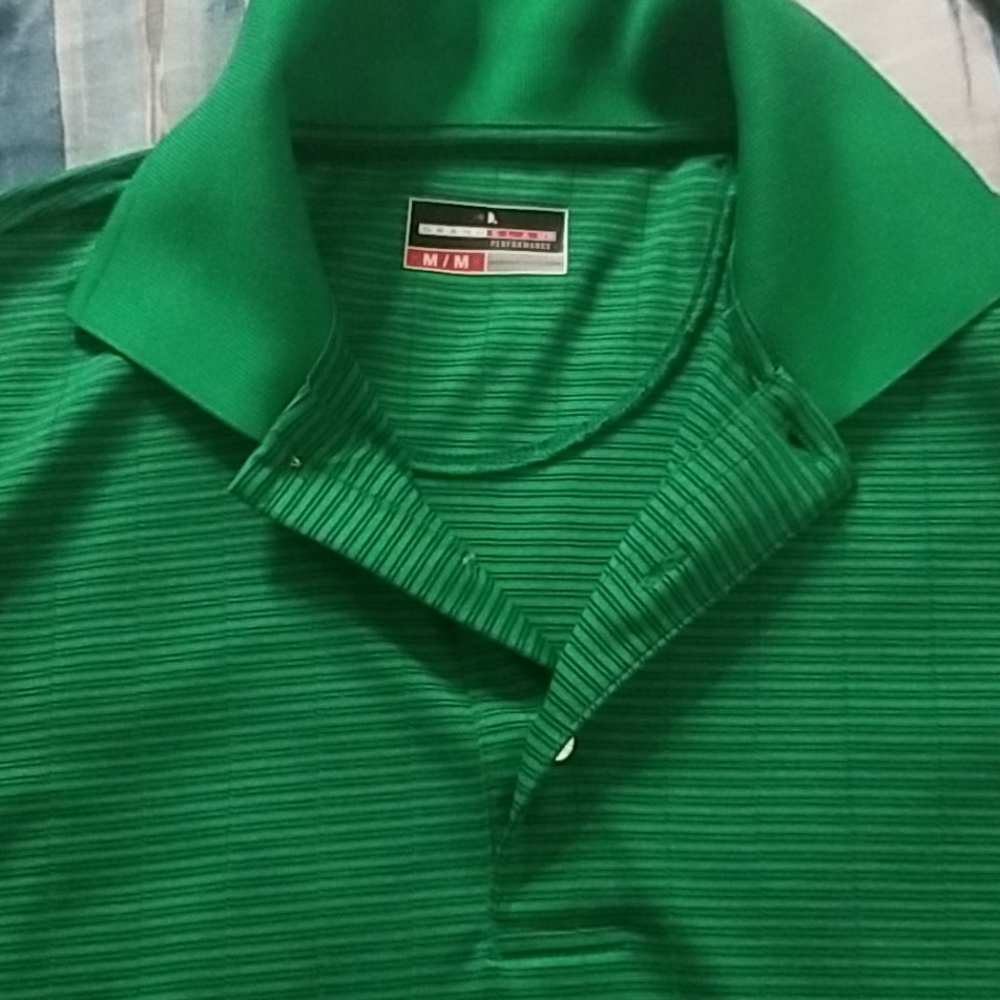 Green with black patern Grand Slam polo